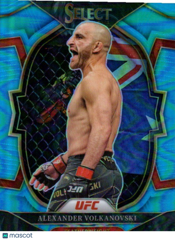 2023 Panini Select UFC Alexander Volkanovski #38 Light Blue Prizms SN