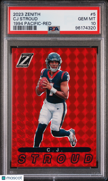 2023 Panini Zenith 1994 Pacific CJ Stroud #5 Red Rookie PSA 10