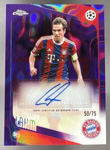 2025 Topps Chrome UCC Philipp Lahm Legends Purple Refractor Auto /75