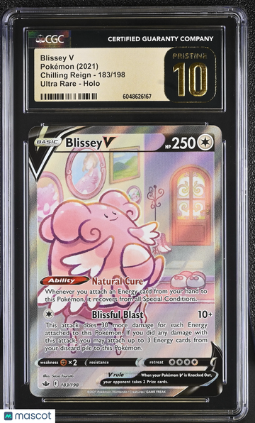 SWSH06: Chilling Reign Blissey V Holo Ultra Rare CGC 10 #183/198