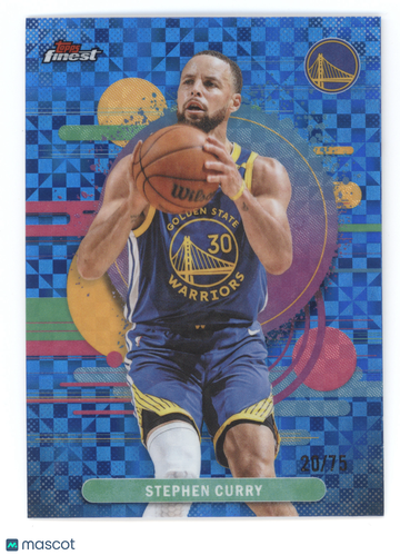 2025 Topps Finest Stephen Curry #163 Blue X-Fractor /75