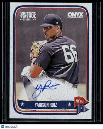 2024 Onyx Vintage Extended Yarison Ruiz #VAYARU Autographs AU