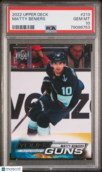 2022 Upper Deck Matty Beniers #213 PSA 10