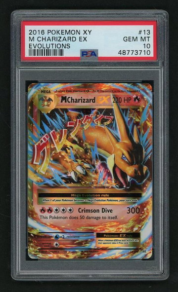 2016 Pokemon XY Evolutions M Charizard Ex #13 PSA 10
