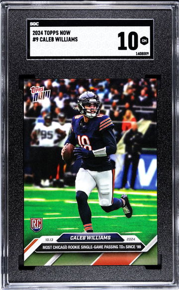 2024 TOPPS CALEB WILLIAMS NOW #9 Rookie limited /6573 SGC 10