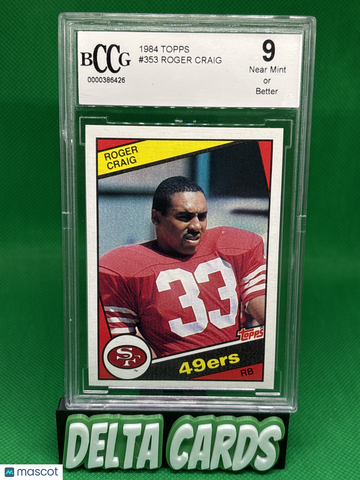 1984 Topps Roger Craig #353 BCCG 9