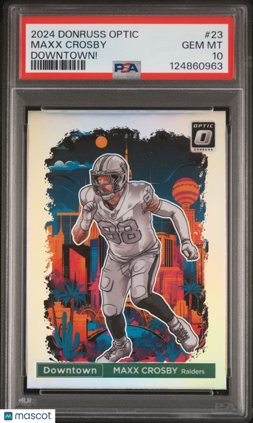 2024 Panini Donruss Optic Downtown! Maxx Crosby #23 Downtown PSA 10