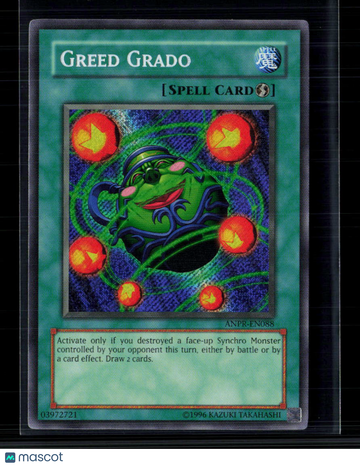 2009 Konami Ancient Prophecy Greed Grado Super Rare 1st Edition #ANPR-EN088