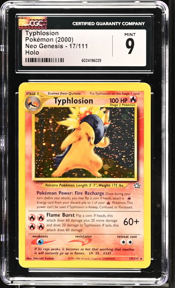 2000 Pokemon #17/111 Typhlosion Neo Genesis CGC 9
