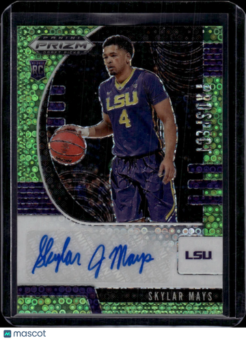 2020 Panini Prizm Draft Picks Skylar Mays #PA-SM Green Pulsar /5 RC
