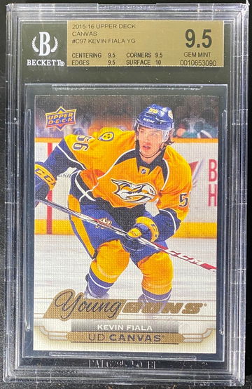 2015-16 Upper Deck Kevin Fiala Young Guns Canvas BGS 9.5