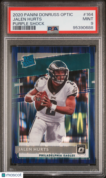 2020 Panini Donruss Optic Jalen Hurts #164 Purple Shock PSA 9