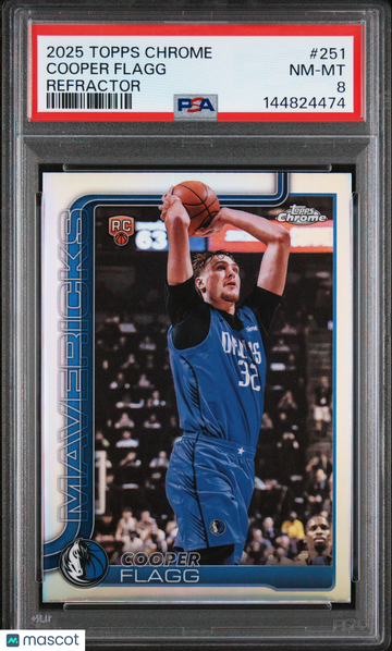2025 Topps Chrome Cooper Flagg #251 Refractor PSA 8