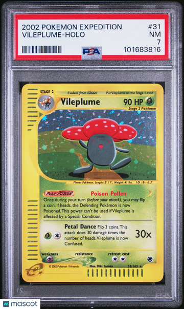 2002 Pokemon Expedition Vileplume Holo PSA 7 #31
