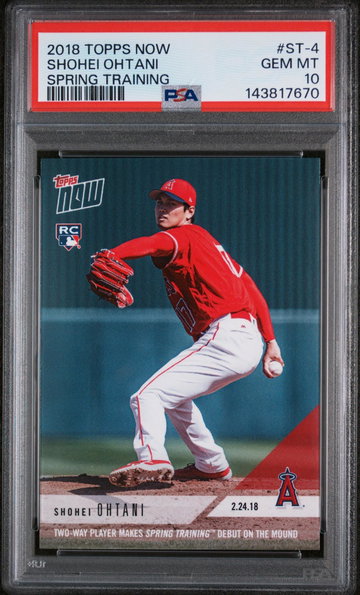 2018 Topps Now Spring Training Shohei Ohtani #ST4 /11384 PSA 10
