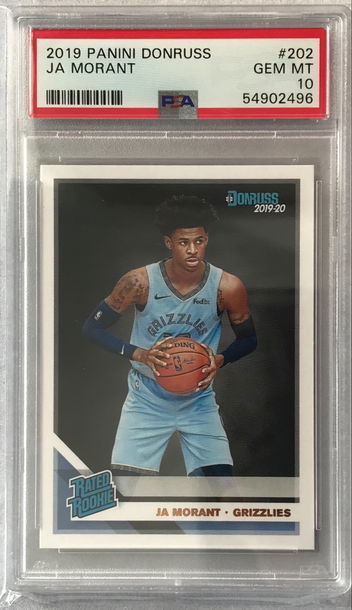 Ja Morant 2019 Donruss Rated Rookie #202 - PSA 10 Gem Mint