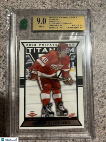2002-03 Pacific Private Stock Titanium Henrik Zetterberg Rookie MNT 9