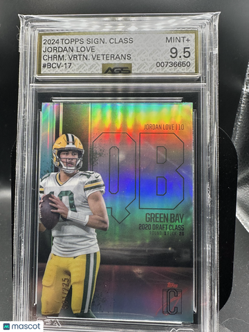 2025 Topps Signature Class Jordan Love #BCV-17 Chrome Variation /225 AGS 9.5