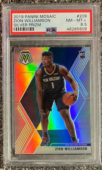 2019 Mosaic Zion Willamson Silver Prizm PSA 8.5