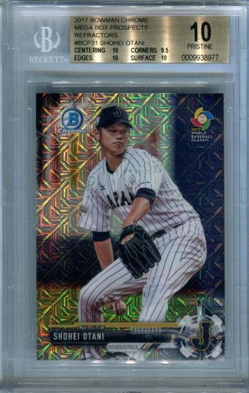 2017 Bowman Chrome Mega Refractors Shohei Otani Ohtani