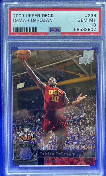2009 Upper Deck Demar DeRozan Rookie Card RC #238 PSA 10 Gem Mint Bulls Low Pop
