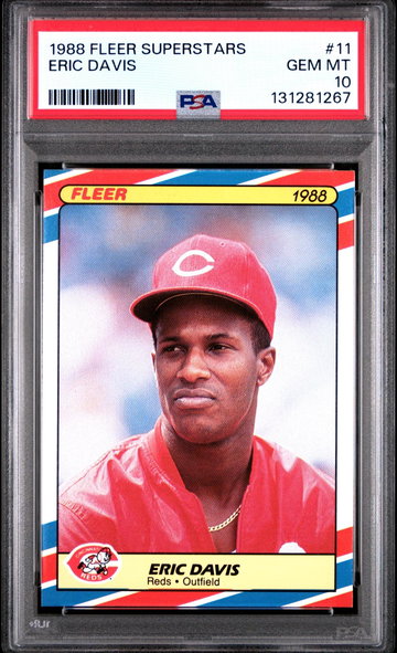 1988 Fleer Superstars Eric Davis #11 /44 PSA 10