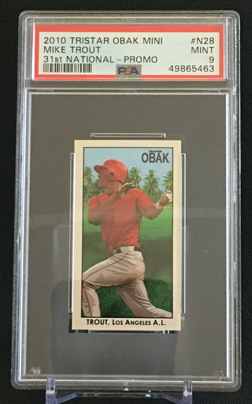 2010 Tristar Obak Mini 31st National Promo Mike Trout PSA 9 Mint