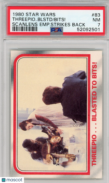 1980 Star Wars Scanlens Empire Strikes Back Threepio.. Blstd Bits! #83 PSA 7