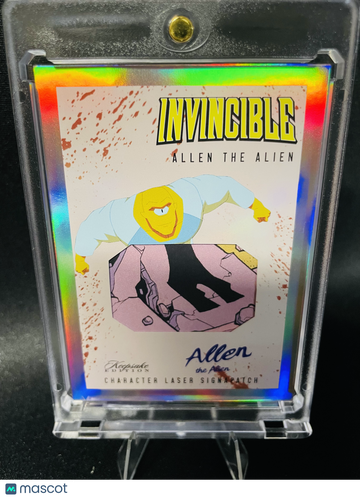 2025 Invincible #584 Allen The Alien Blood Splatter Auto Autographed Keepsake Trading Card