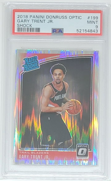 2018 Optic Shock Gary Trent Jr SP RC #199 PSA 9 MINT