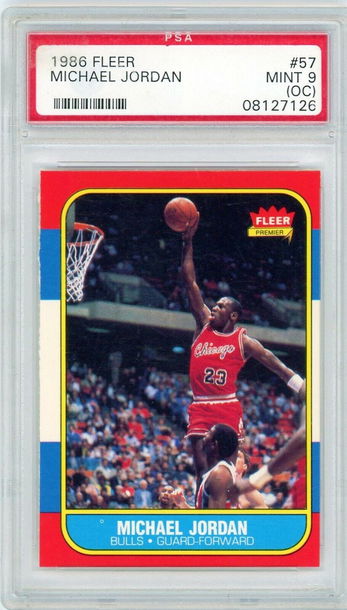 1986 Fleer Michael Jordan Rookie #57 PSA 9 (OC) P1267