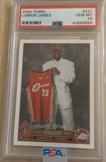 2003 Topps LeBron James Rookie PSA 10