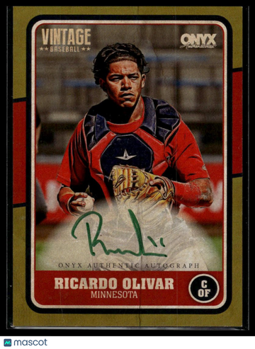 2025 Onyx Vintage Ricardo Olivar #VARIOL Gold Bordered SN50 AU