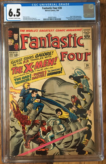 Fantastic Four #28 (1964) CGC 6.5 -- O/w to white pages; early X-Men appearance