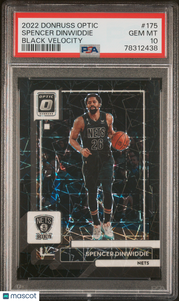 2022 Panini Donruss Optic Spencer Dinwiddie #175 Black Velocity PSA 10