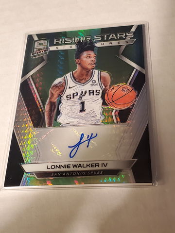 LONNIE WALKER 2018-19 SPECTRA RISING STARS SIGNATURES #'D 47/49 