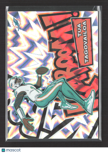 Excellent 2025 Panini Absolute Football Kaboom! Miami Dolphins Tua Tagovailoa #3 Football Card