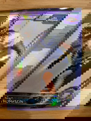 🔥2015 Topps Chrome Purple Refractor #116 Shaq Thompson Rookie Panthers