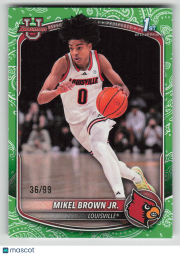 2025 Bowman University Basketball Mikel Brown Jr. #BPP-12 36/99