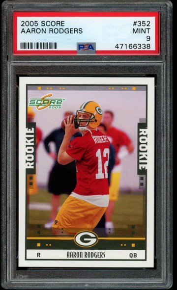 2005 Score #352 Aaron Rodgers PSA 9 Mint