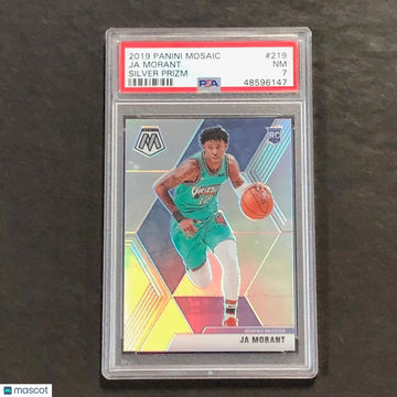 2019 Panini Mosaic Ja Morant #219 Silver Prizm PSA 7