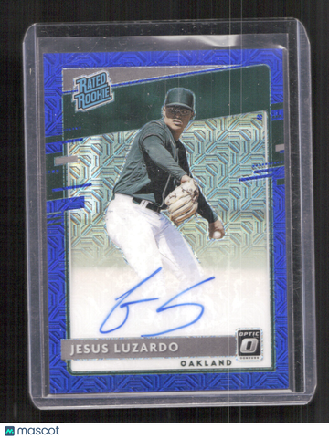 2020 Donruss Optic Jesus Luzardo #RRS-JL Rated Rookies Signatures Blue Mojo AU,SN