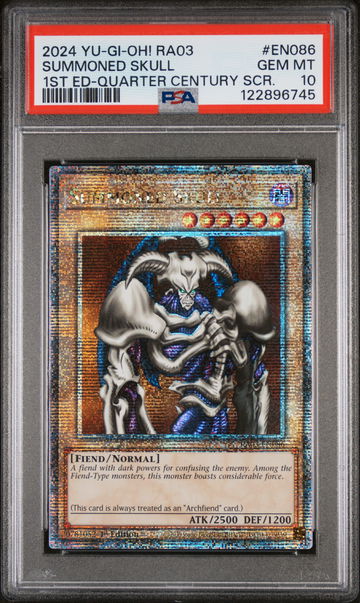 2024 Yu-Gi-Oh! #EN086 Summoned Skull Quarter Century SCR PSA 10