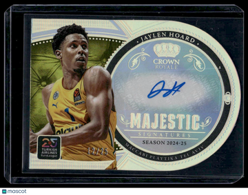 2024-25 Panini Crown Royale Majestic Signatures Jaylen Hoard #MS-JAY /25 Autograph Panini Authentic