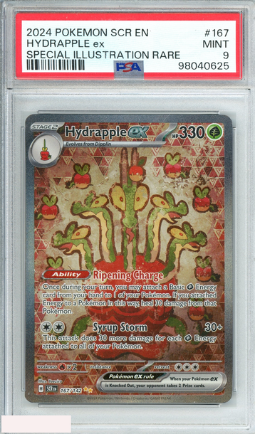 2024 POKEMON SCR EN-STELLAR CROWN HYDRAPPLE EX #167 SPECIAL ILLUSTRATION RARE PSA 9 MINT