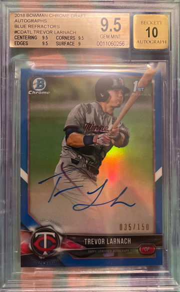 2018 Bowman Chrome Draft Trevor Larnach auto /150