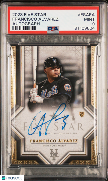 2023 Topps Five Star Autographs Francisco Alvarez #FSAFA PSA 9