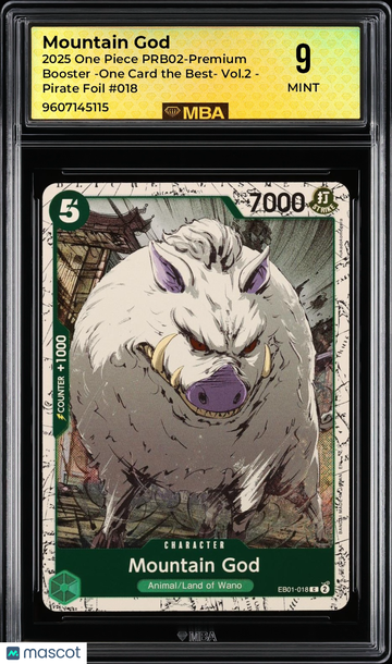 2025 One Piece PRB02-Premium Booster -One Card the Best- Vol.2 Mountain God 9 MBA 9 #018