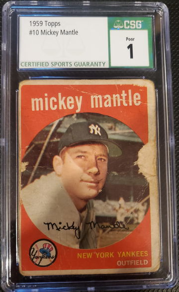 1959 topps MICKEY MANTLE #10