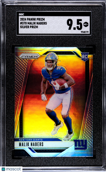 2024 Panini Prizm Malik Nabers #370 Silver SGC 9.5
